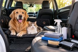Cách khử mùi thú cưng trên ô tô theo từng bề mặt