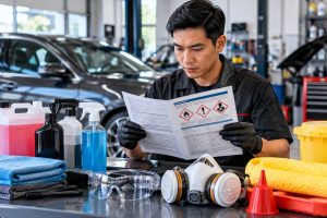 SDS hóa chất chăm sóc ô tô: Garage cần đọc gì?