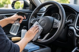 Vệ sinh vô lăng ô tô đúng theo từng chất liệu