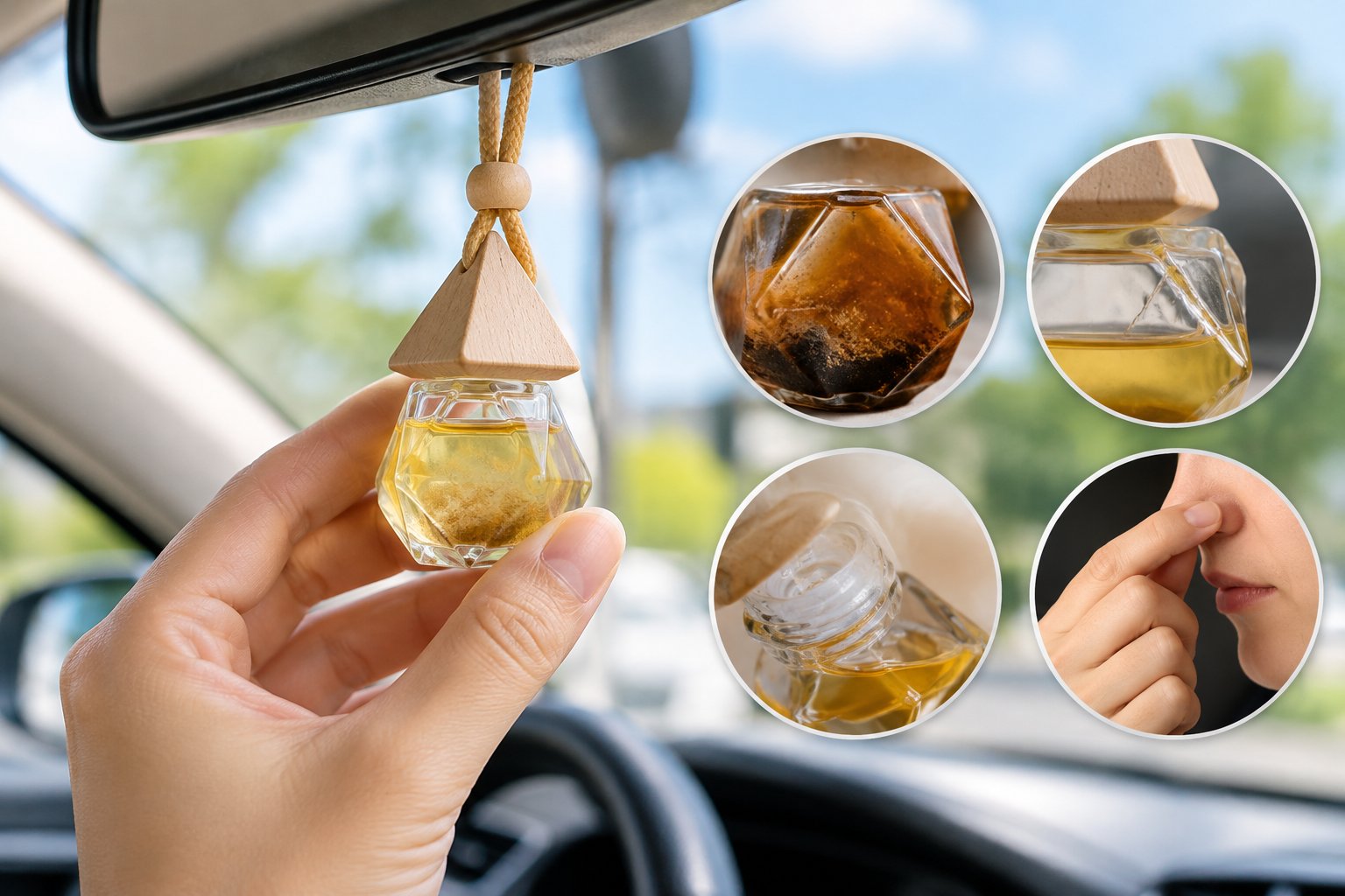 Ảnh minh hoạ: Tinh dầu treo xe bị lắng cặn có dùng được không?